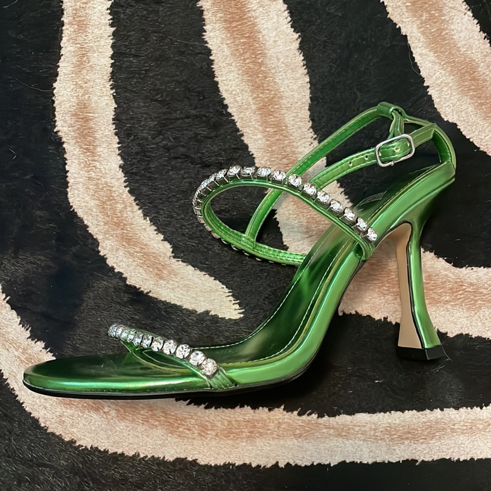 Zara Metallic Heeled Sandals - Picture 5 of 7